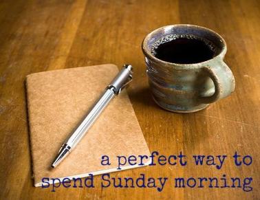 coffee. sunday morning. journal. coffee cup