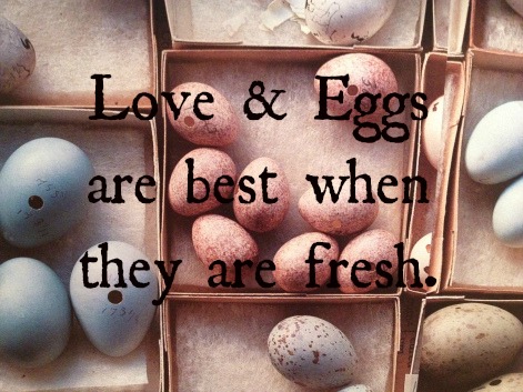 quote. love and eggs. best when fresh